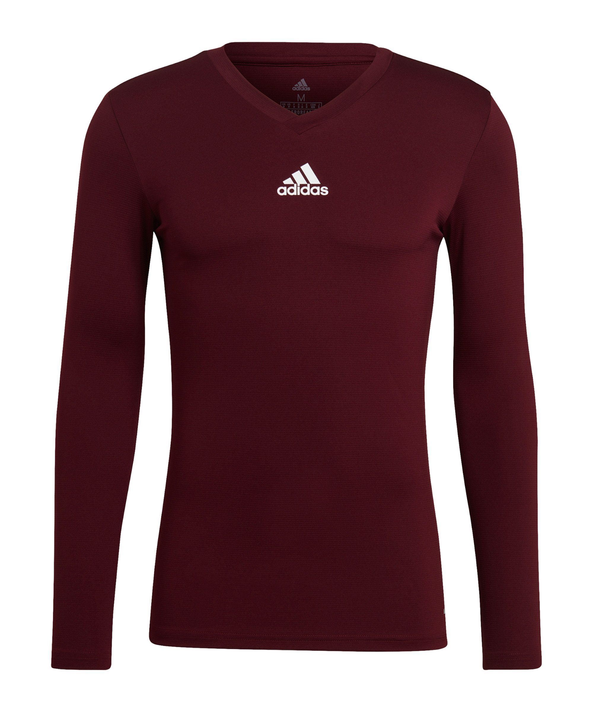 adidas Performance langarm Base rot Funktionsshirt Top Team Nachhaltiges Produkt