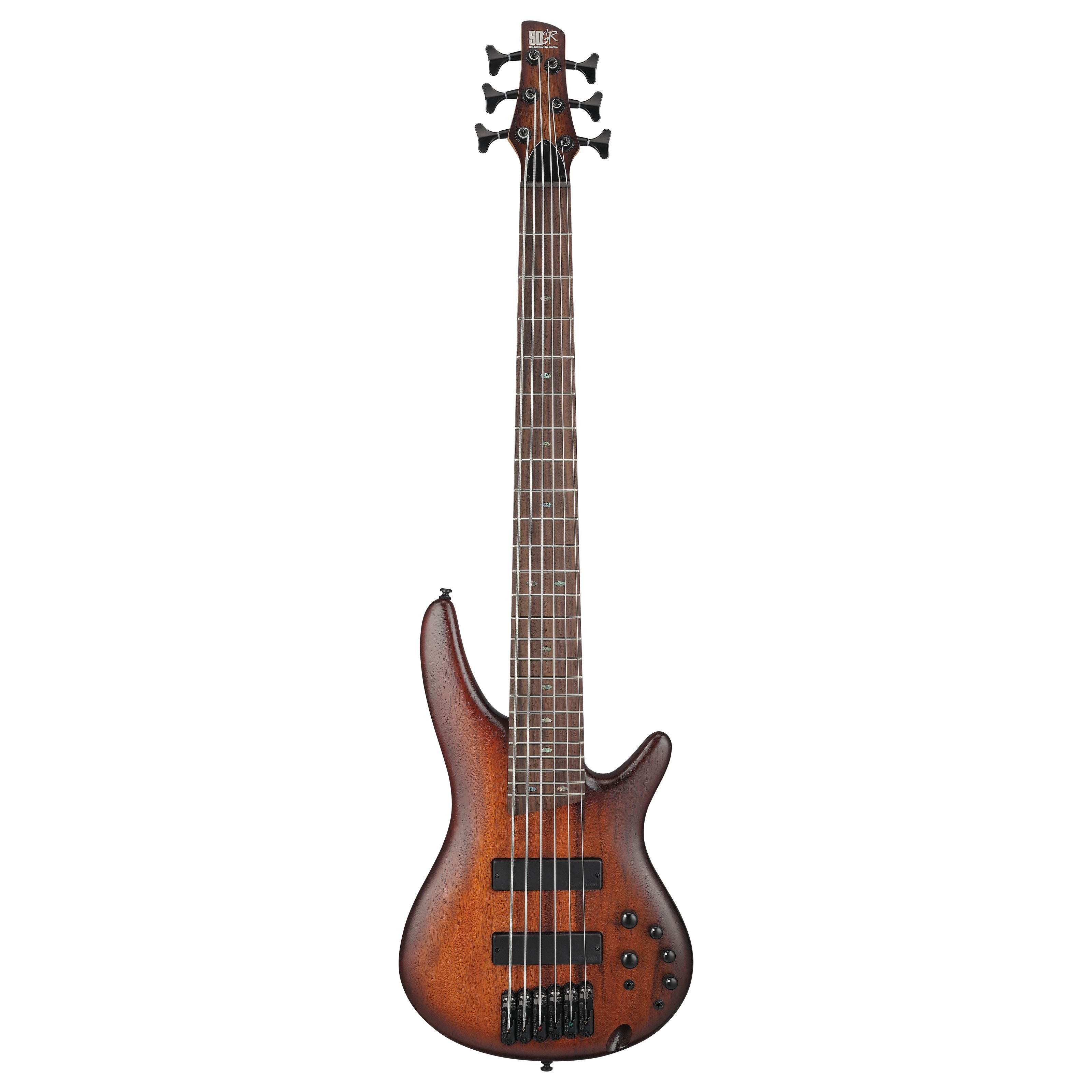 Ibanez E-Bass, Standard SR506A-MHL Mahogany Brown Burst Low Gloss - E-Bass