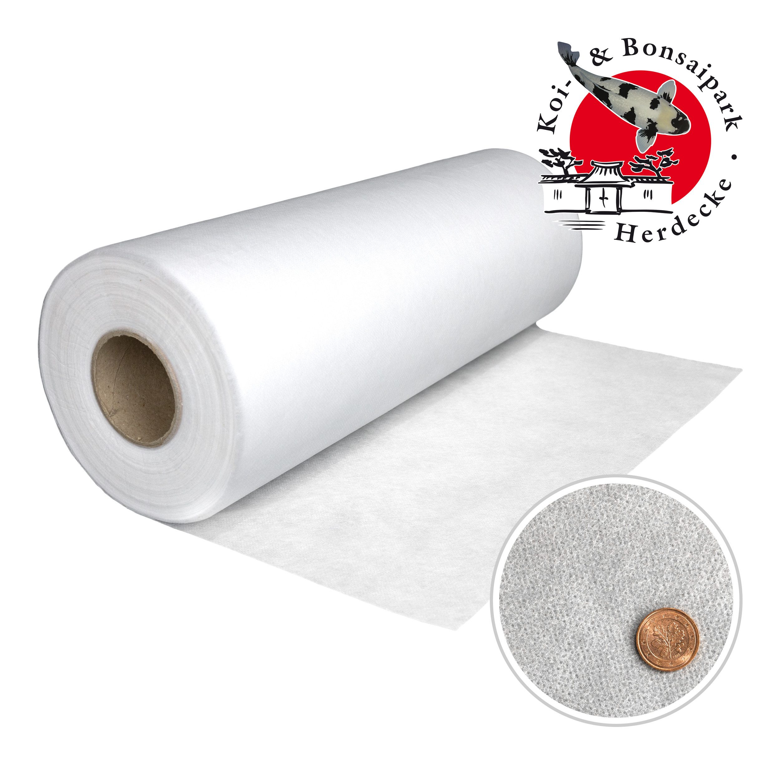 Koi Herdecke Filtermatte Koi Herdecke Filtervlies 20g/m² 50cm x 200m Vliesfilter Genesis Smart