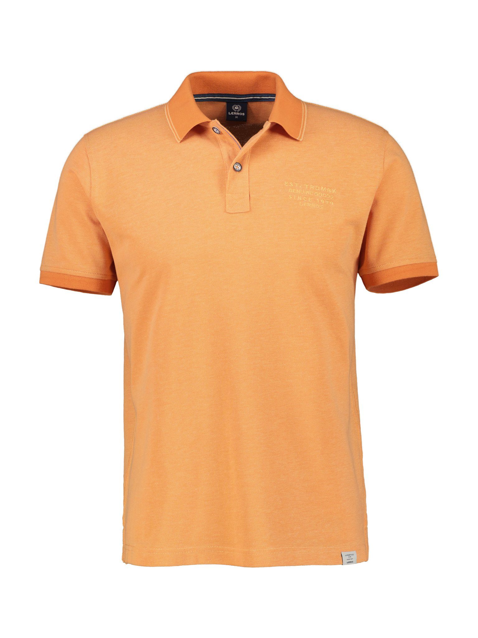 LERROS Poloshirt in Melange-Optik