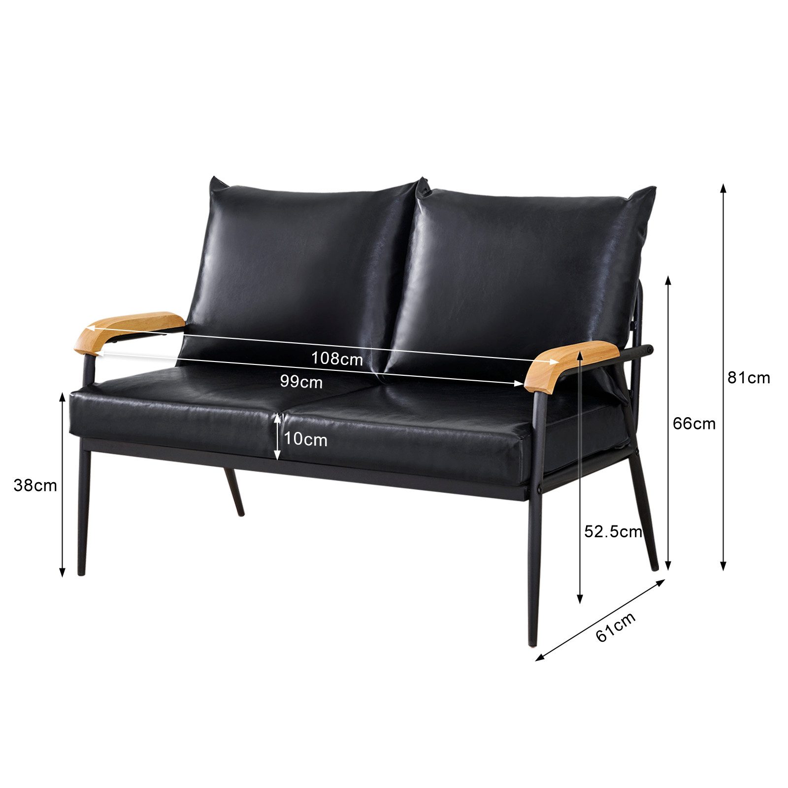 Ofcasa Sofa 2-Sitzer Sofa, gepolsterte Couch günstig online kaufen