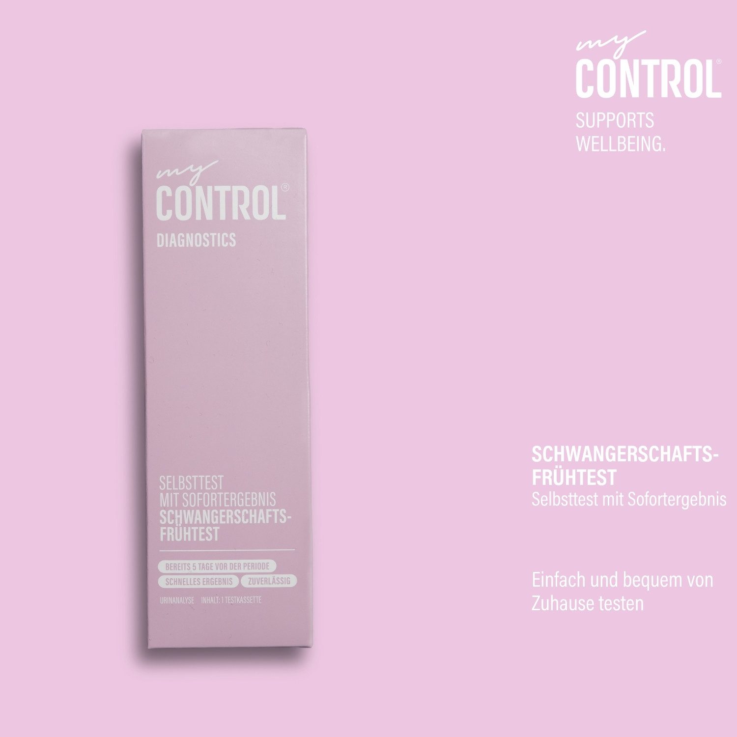 my Control® Schwangerschaftstest - Diagnostics Selbsttest mit Sofortergebnis Schwangerschaftsfrühtest, 1-tlg.