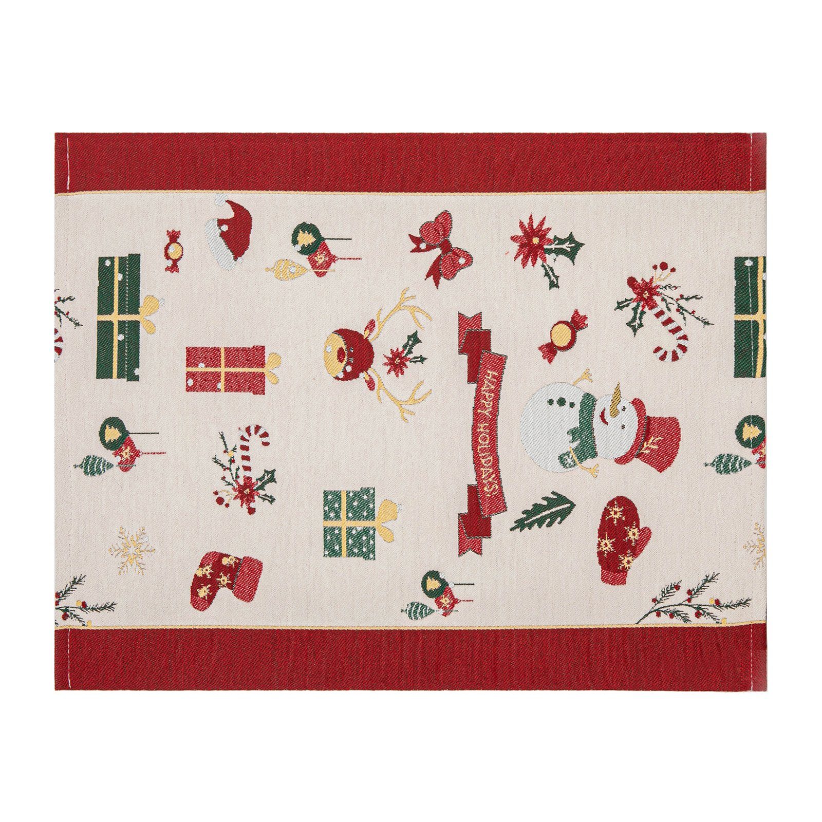 Tischdecke Tischläufer Weihnachtsmann Druck für Esszimmer Party Tischdeko