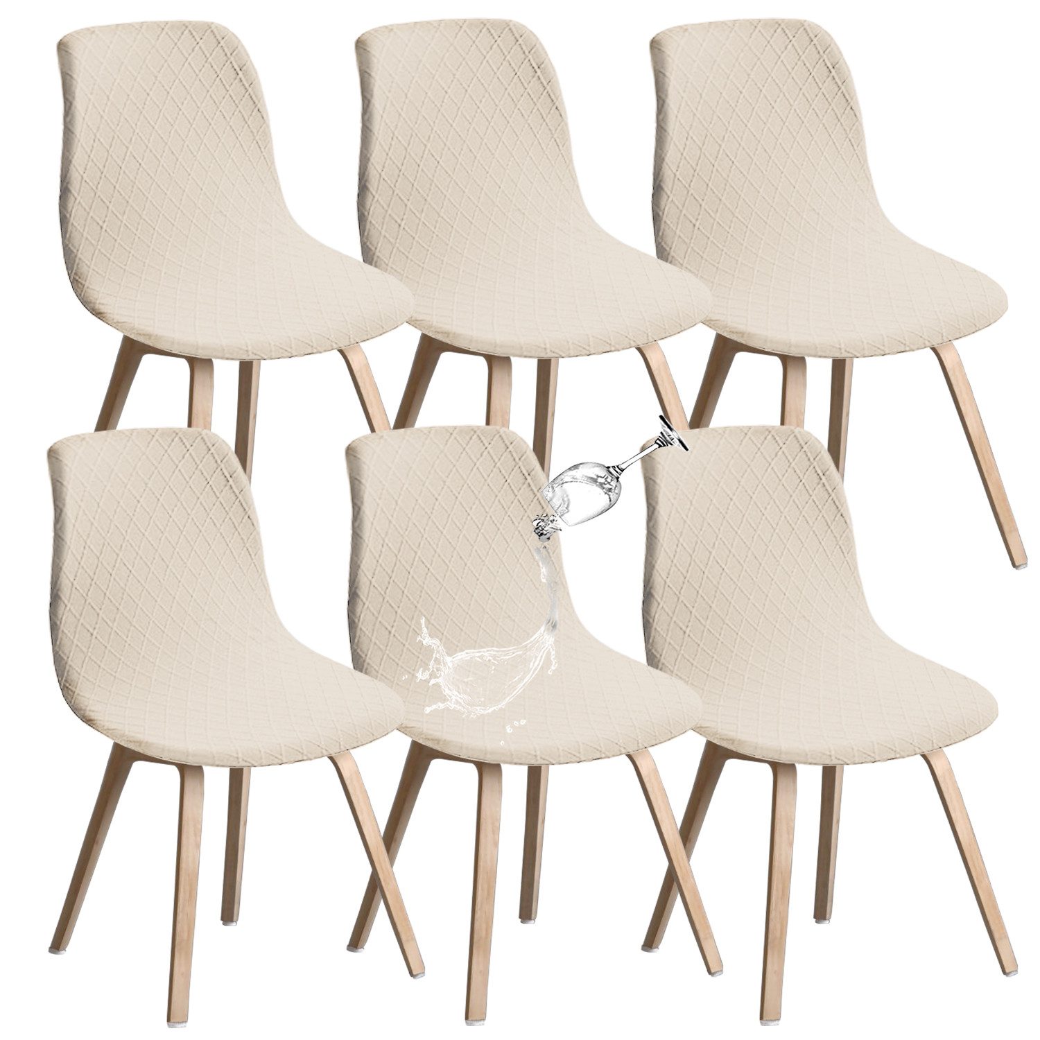 BYSURE Stuhlbezug Stretch Stuhlbezug Jacquard Esszimmerstühlhussen günstig online kaufen