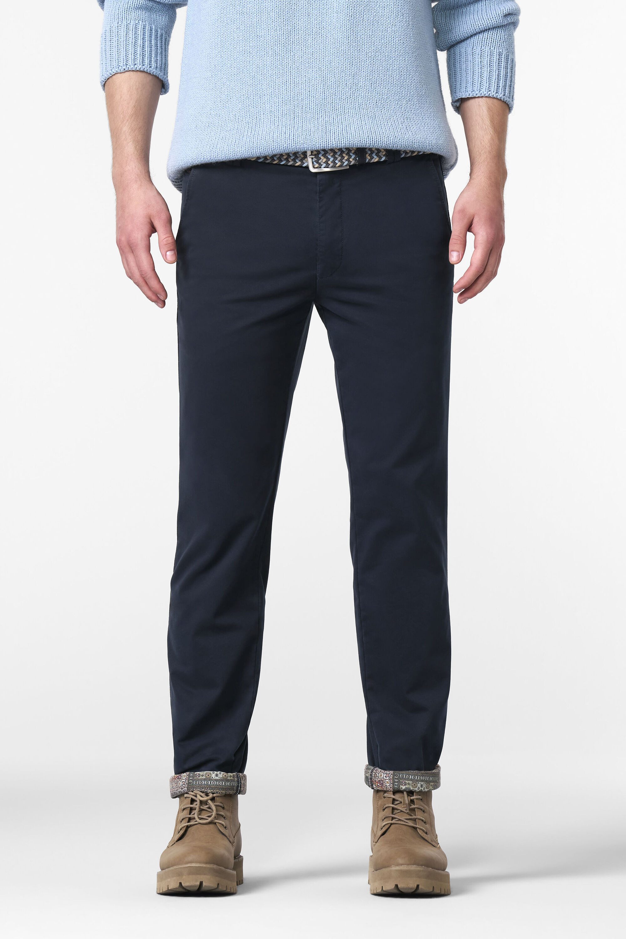MEYER Chinos BONN mit buntgewebtem Thermofutter