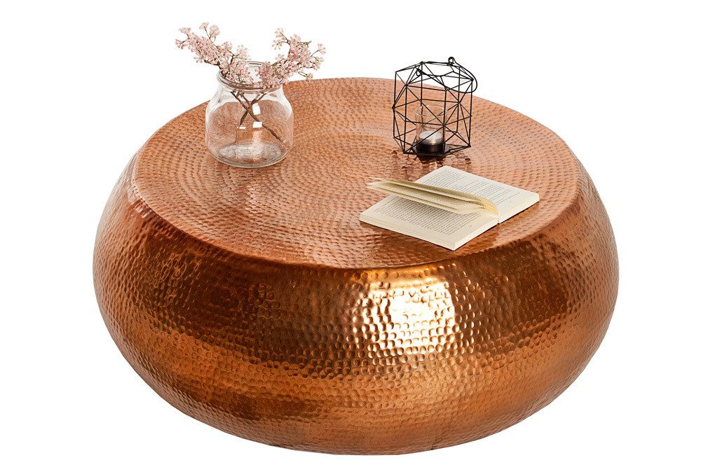 riess-ambiente Couchtisch ORIENT Ø80cm kupfer (Einzelartikel, 1-St), Wohnzimmer · Metall · rund · Hammerschlag Design · handmade. € 184,95