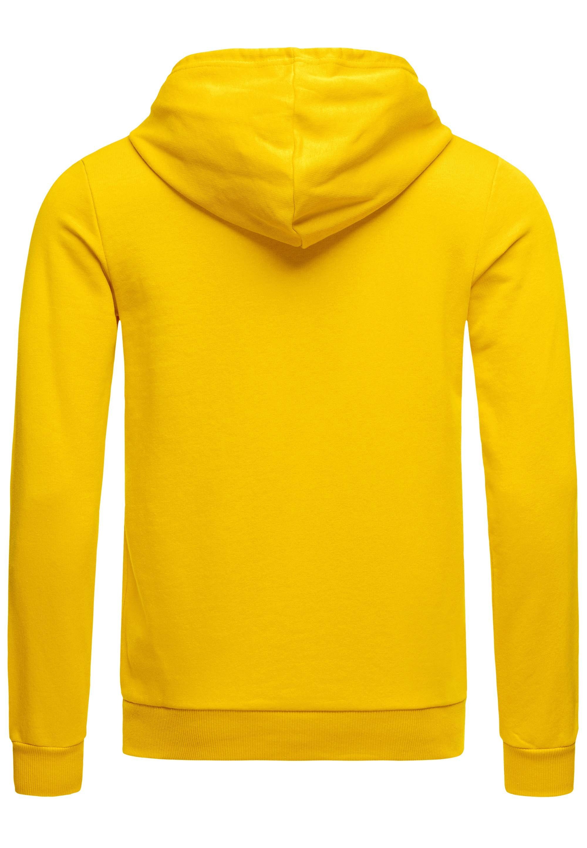 RedBridge Kapuzensweatshirt Hoodie mit Kängurutasche Qualität Premium Gelb