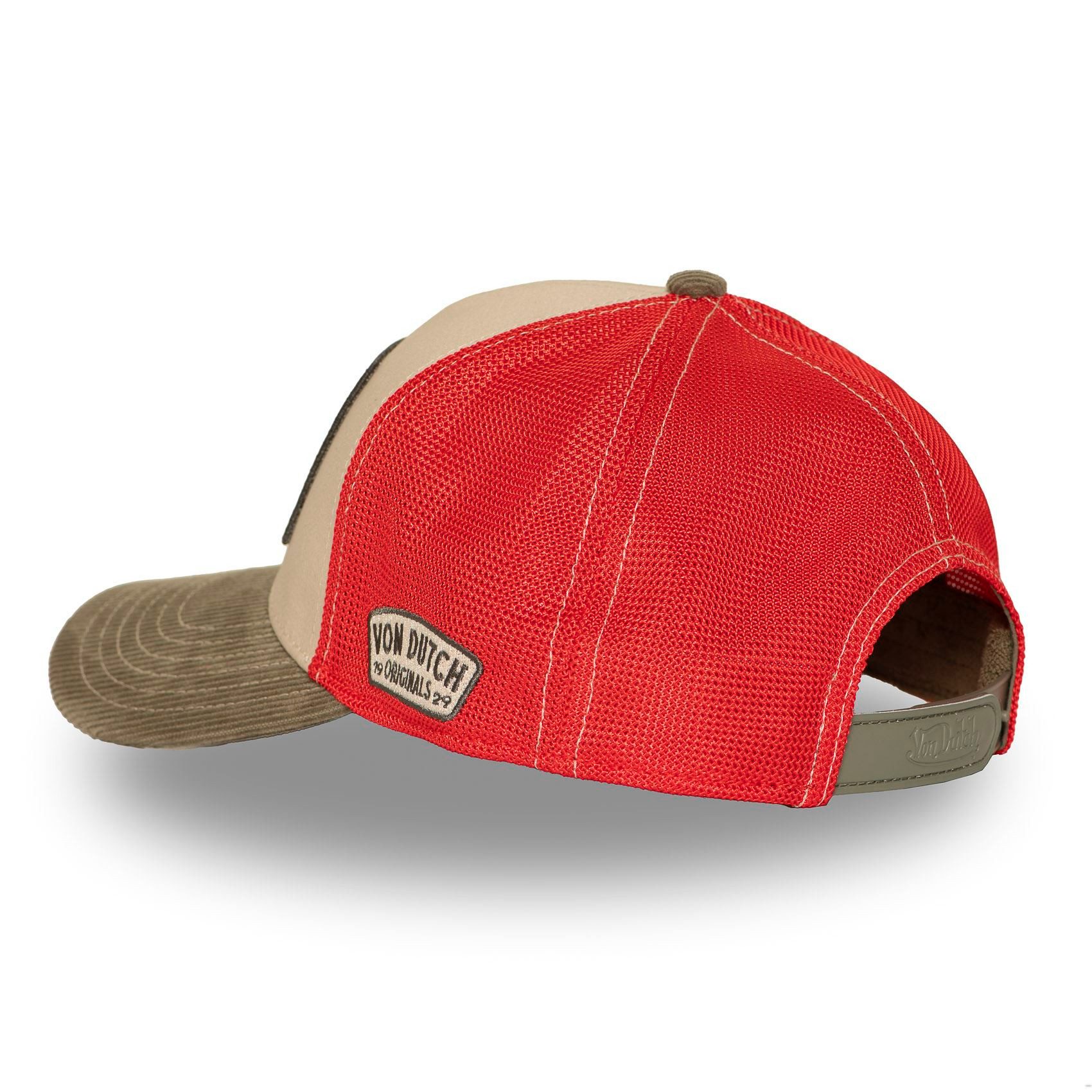 Von Dutch Trucker Cap Von Dutch Originals Semi-Curved Trucker Cap - EYE Khaki (Basecap, Meshcap, Trucker Kappe)