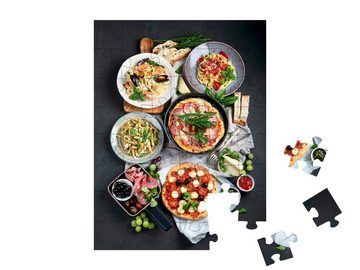 puzzleYOU Puzzle Italienische Küche: Pizza, Pasta, Antipasti, 48 Puzzleteile, puzzleYOU-Kollektionen Pasta