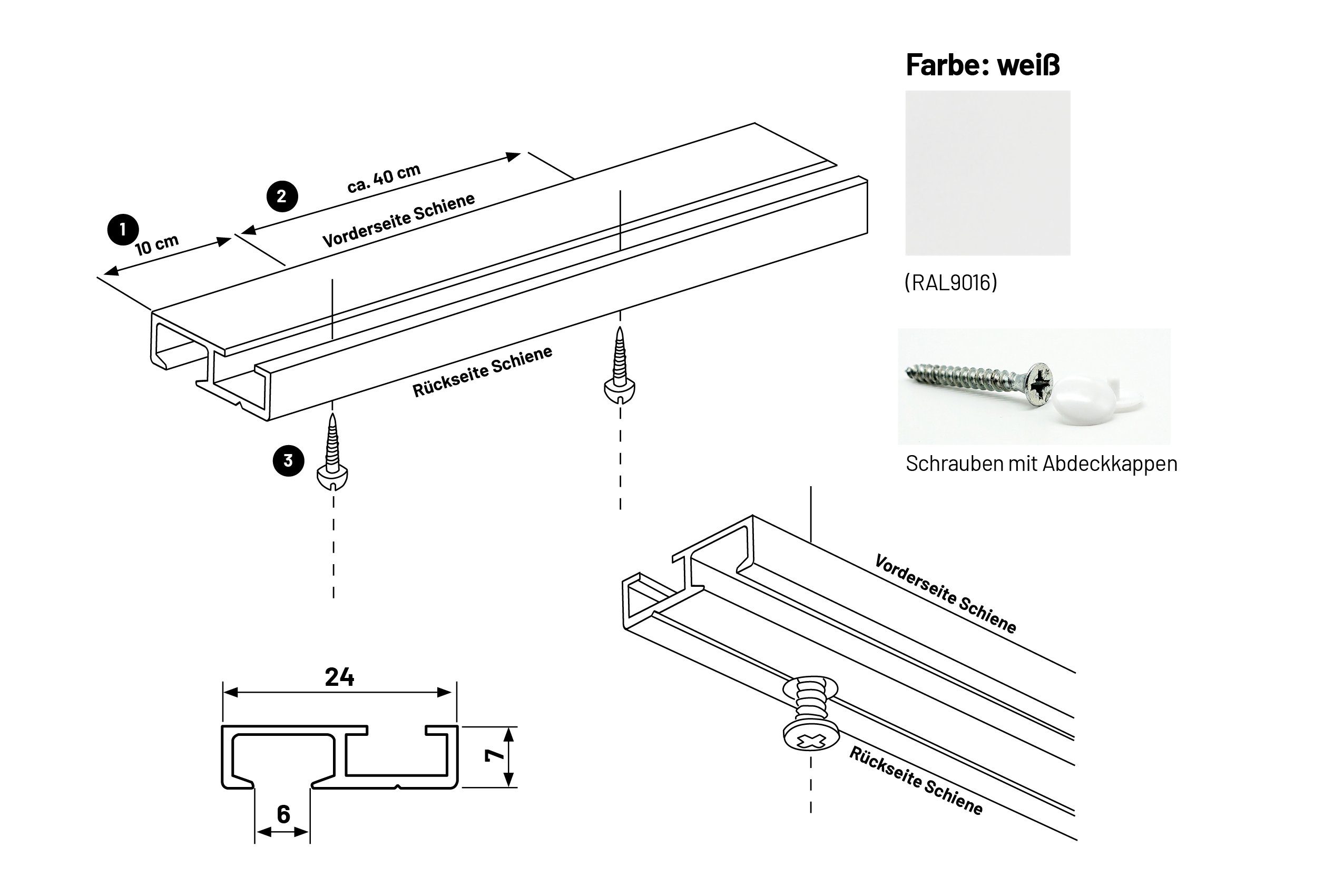 Deco-Raum Gardinenschiene Minimal, 1-läufig, Wunschmaßlänge, kürzbar, günstig online kaufen