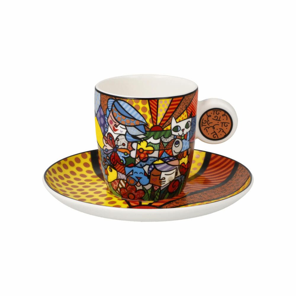 Goebel Espressotasse Romero Britto Garden, Fine Bone China