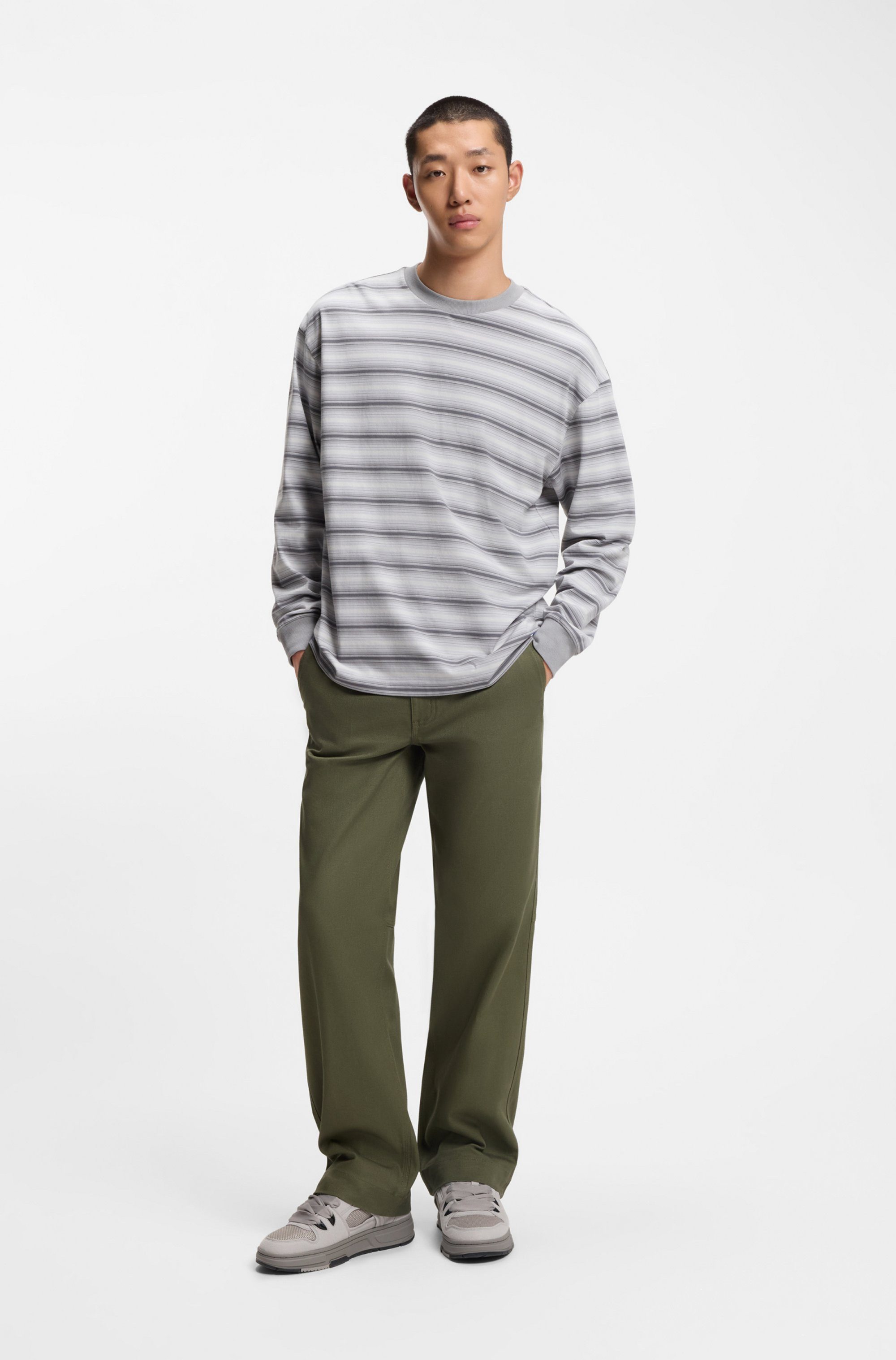 HUGO Chinohose Zarik regular fit mit schmalem Bein