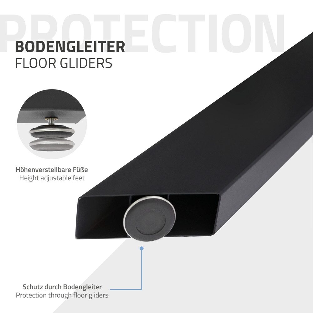 ML-DESIGN Tischbein Tischgestell Spider Kreuzgestell Schwerlast aus Stahl DIY Möbelfüße, Tischkufen Tischfüße X-Design 98x58x43 cm Schwarz Industriedesign – Bild 5 von 5