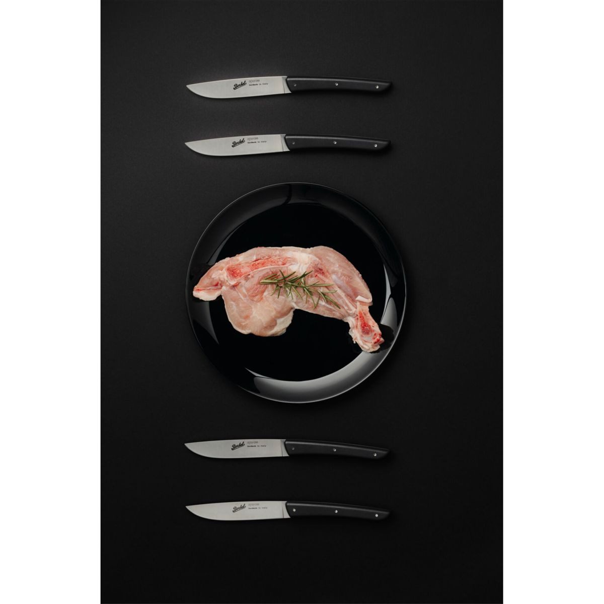 Berkel Besteck-Set Steakmesser-Set 4-tlg. Color nero, Edelstahl / Kunststoff