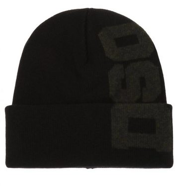 Dsquared2 Baseball Cap Dsquared2 Logo Embroidered Beanie Black Ribbed Knit Hat Hut Strickmütz