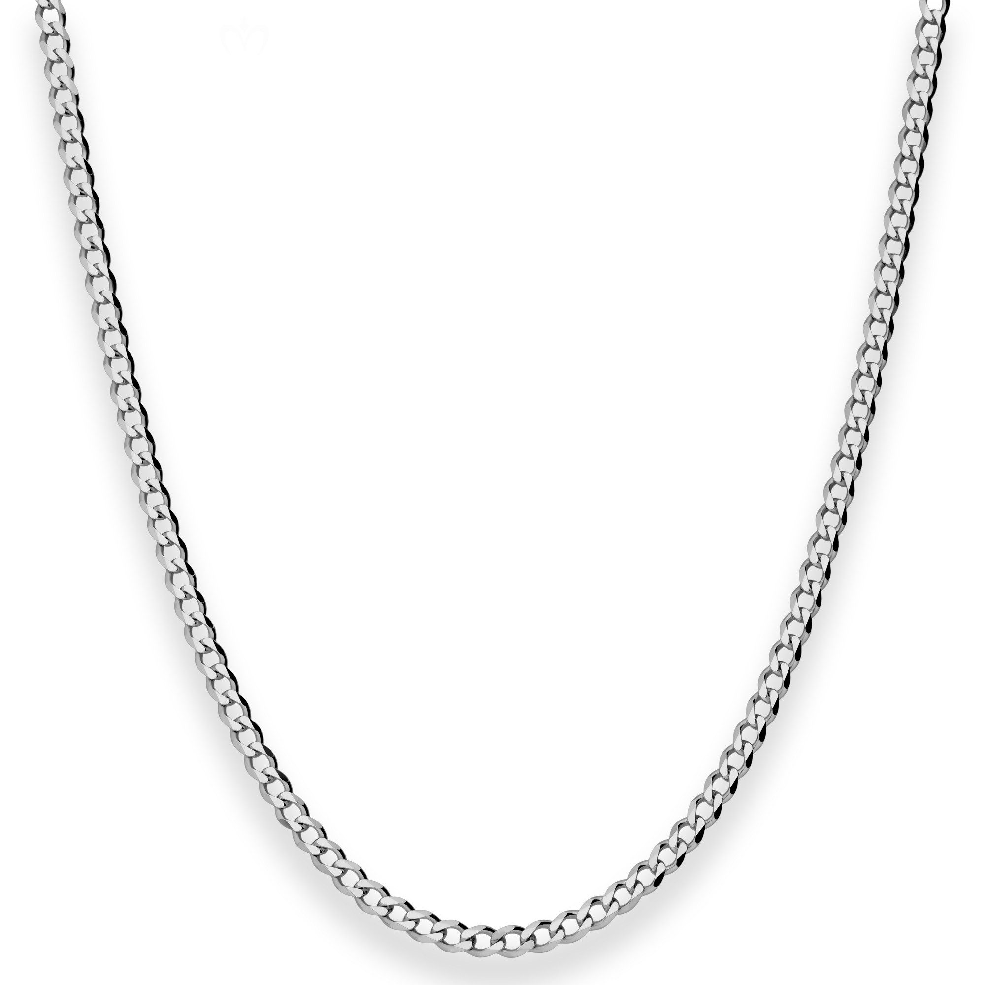 Schmuck Krone Panzerkette 3mm Panzerkette aus 925 Silber rhodiniert 55cm, Silber 925 – Bild 3 von 3