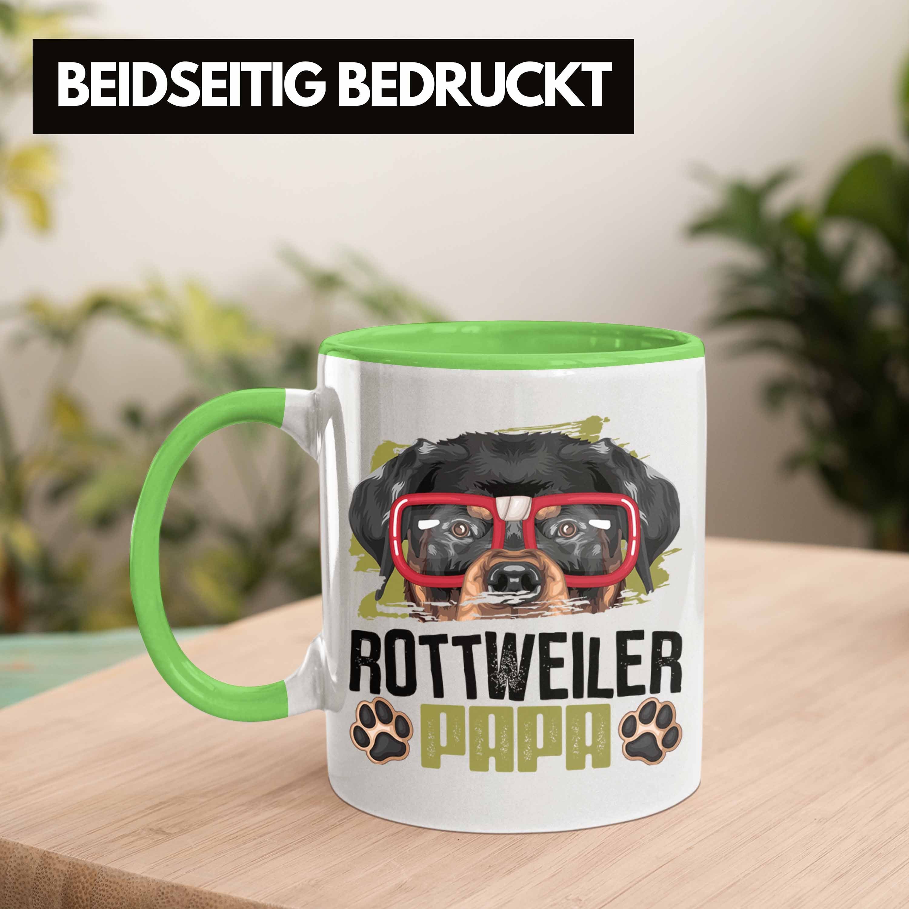Geschenk Geschenkidee R Tasse Tasse Grün Papa Lustiger Rottweiler Trendation Besitzer Spruch