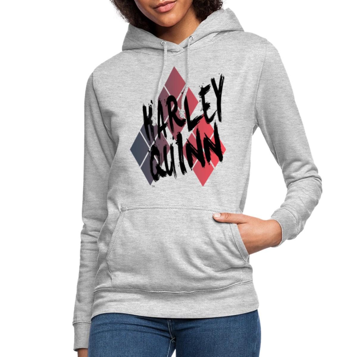 Spreadshirt Hoodie Harley Quinn Rautenmuster Damen Hoodie (1-tlg)