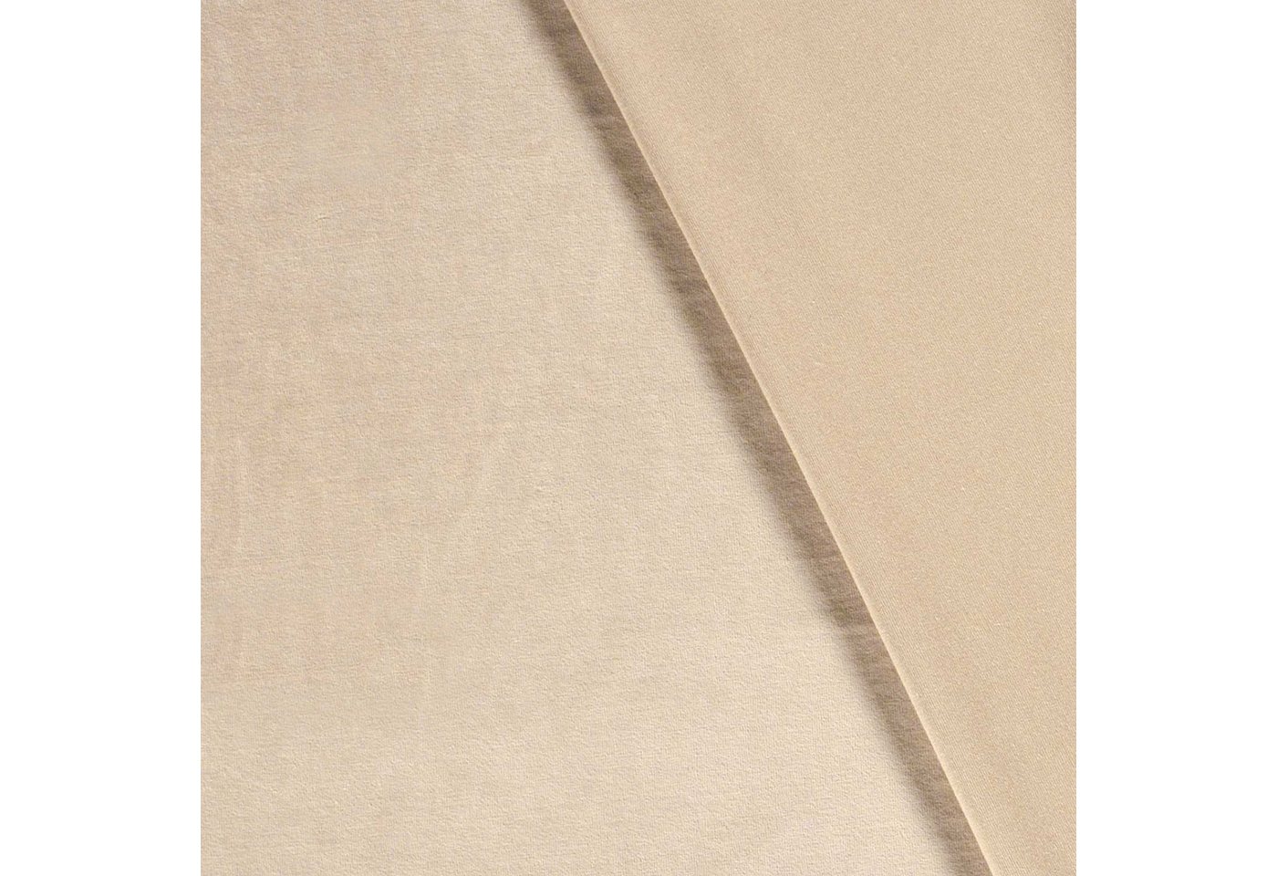 Thumbnail - maDDma Stoff Velour Nicky uni ab 50 x 150cm Jersey Velourstoff Baumwolle, 052 - beige