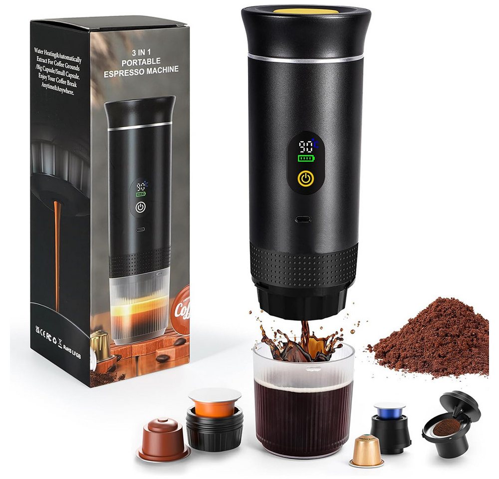 TUWENA Espressomaschine, Espressomaschine, 80ml Beheizte Kaffeemaschine für Büro, Reisen, Haus