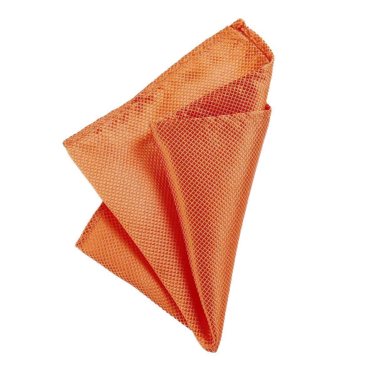 1-St), feierliche dunkelorange Seidenlook cm 21 x Herren DonDon DonDon zum Einstecktuch (Packung, Falten, Anlässe, 21 für Einstecktuch