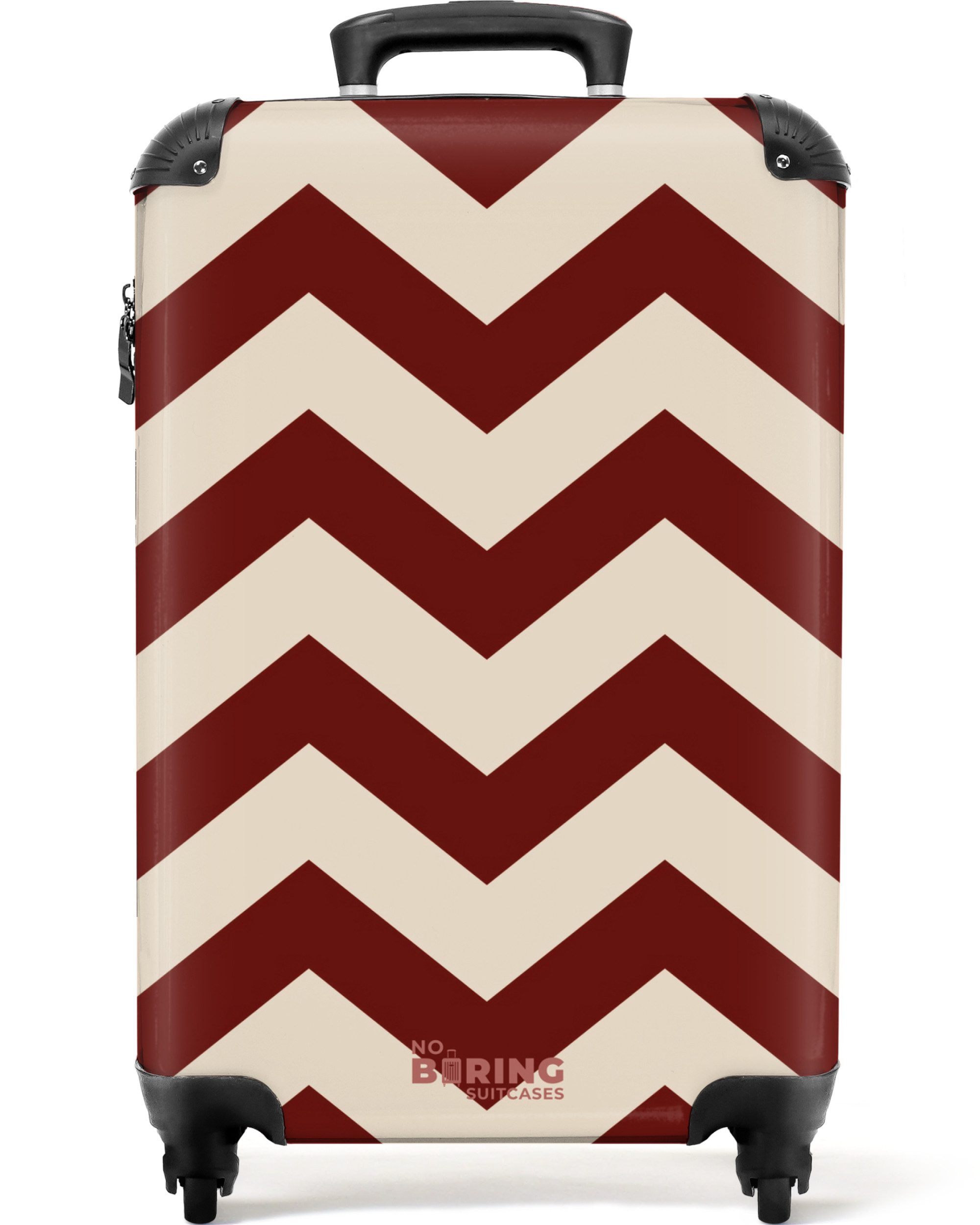 Zickzack - Rot - Beige