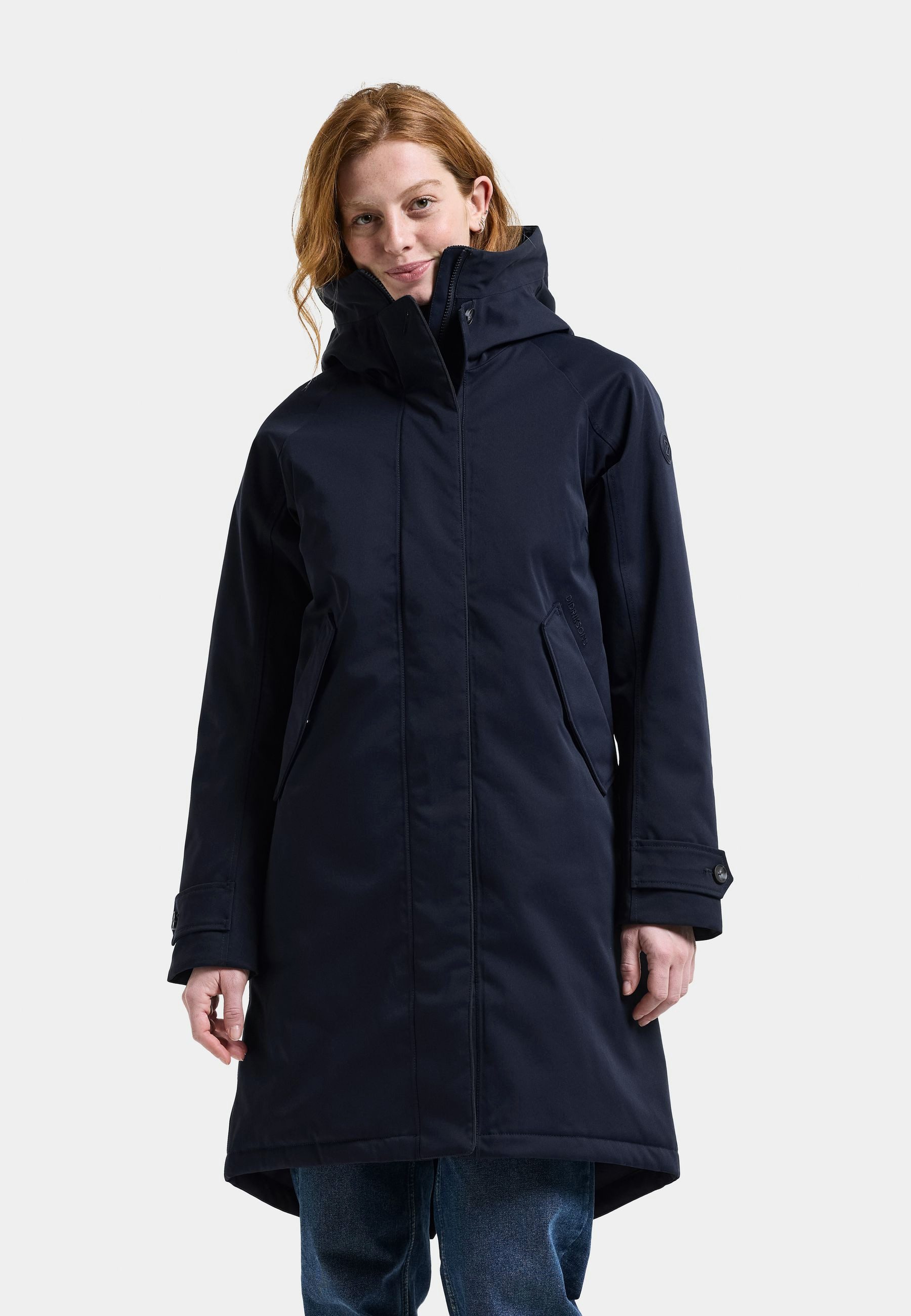 Didriksons Winterjacke Damen Wintermantel Wasserdicht LUNA mit Kapuze mit Taschen