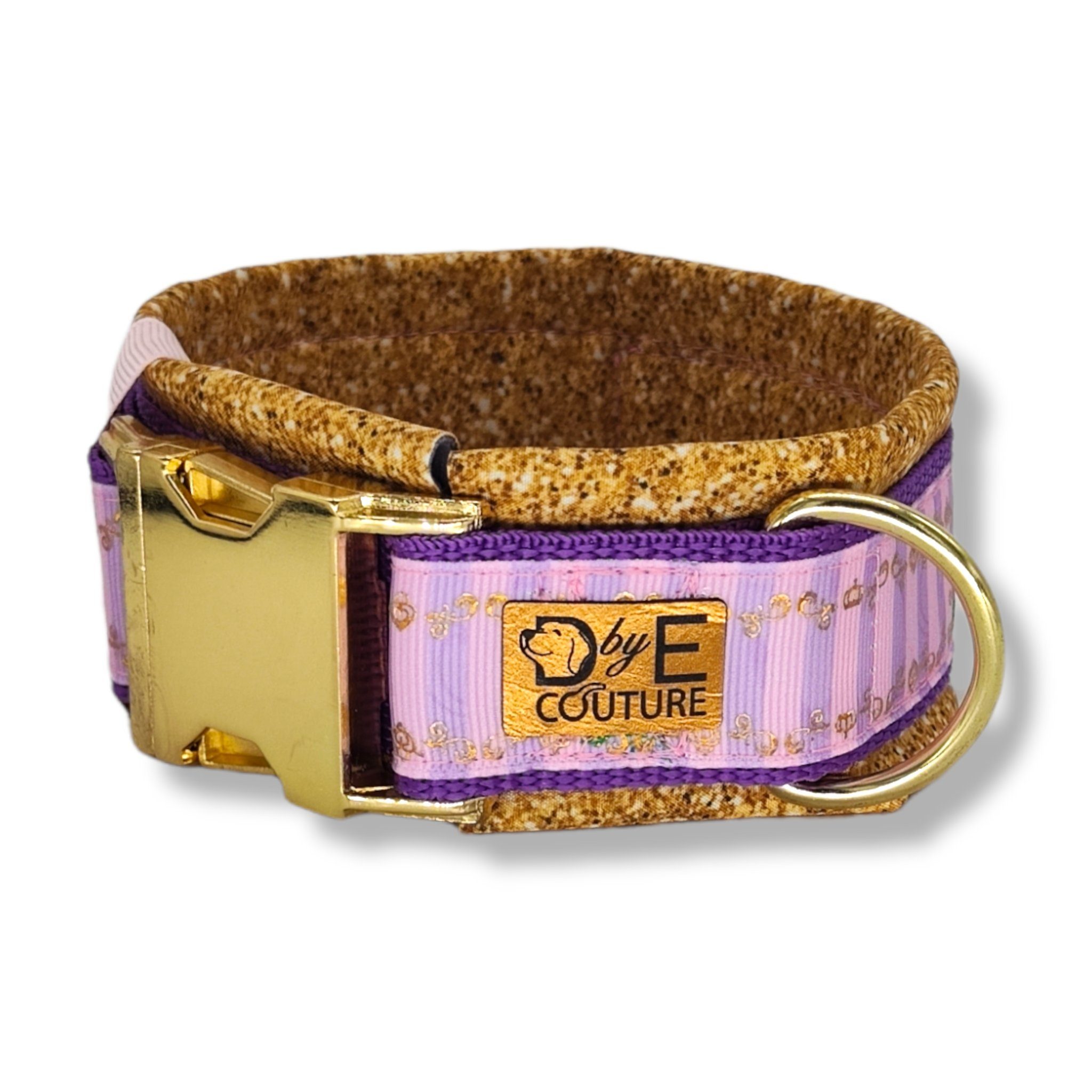 D by E Couture Hunde-Halsband "A Fairy Tale", gepolstert, verstellbar, 50mm breit, Handmade