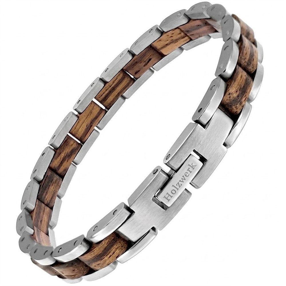 Edelstahlarmband Designer Holz Armband, Armkette Gliederarmband