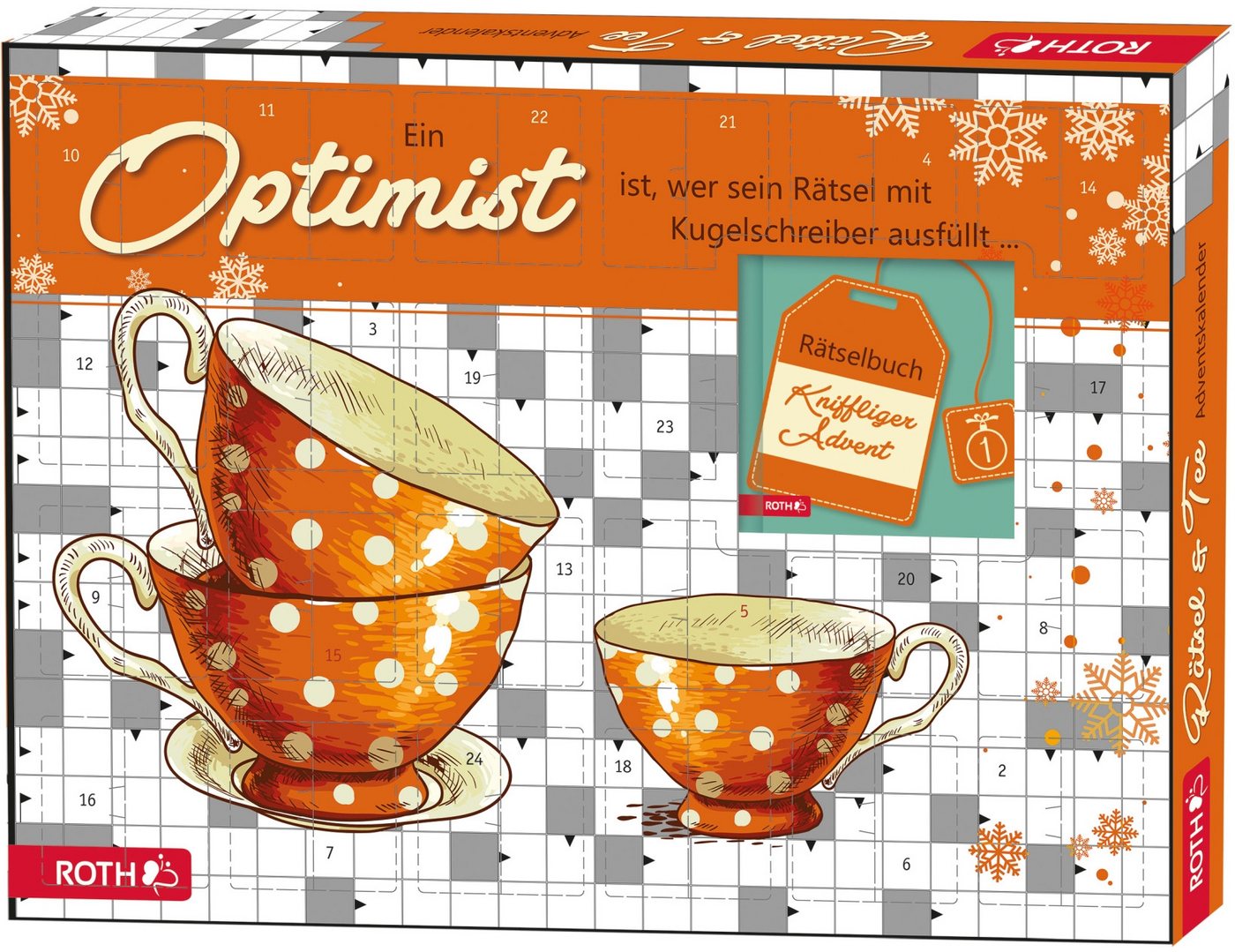 Thumbnail - Roth Ideen ewige Kalender Adventskalender 'Rätsel und Bio-Tee-Adventskalender' bestückt