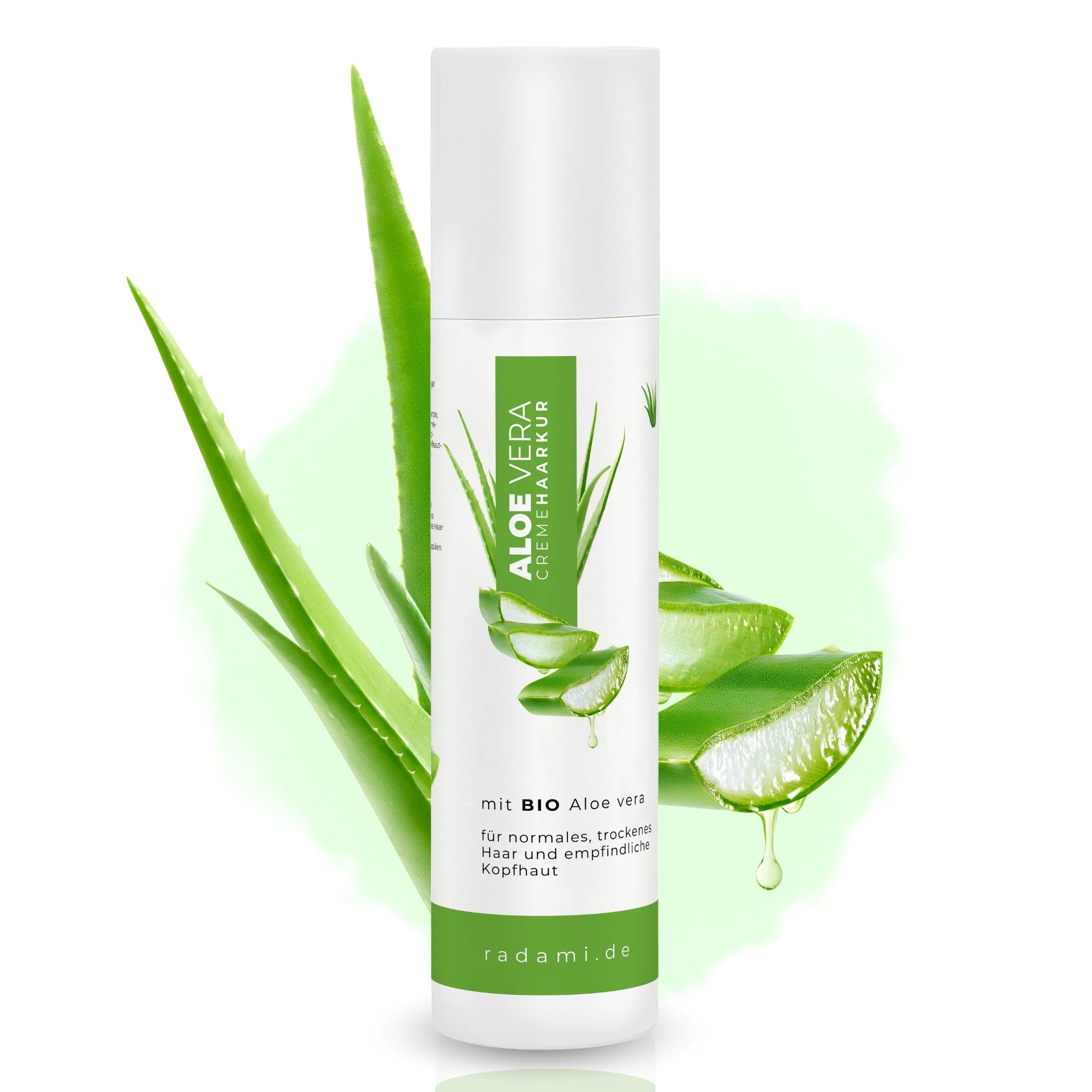 Radami Haarkur Bio Aloe vera Haarkur für trockenes Haar, empfindliche Kopfhaut 250 ml