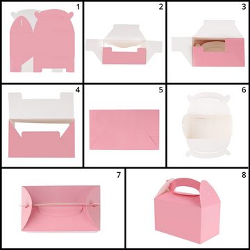 Belle Vous Geschenkbox Rosa Geschenkbox Set (24 Stück) - 15,7 x 9 x 15cm, Pink Gift Box Set (24 Pack) - 15.7 x 9 x 15cm