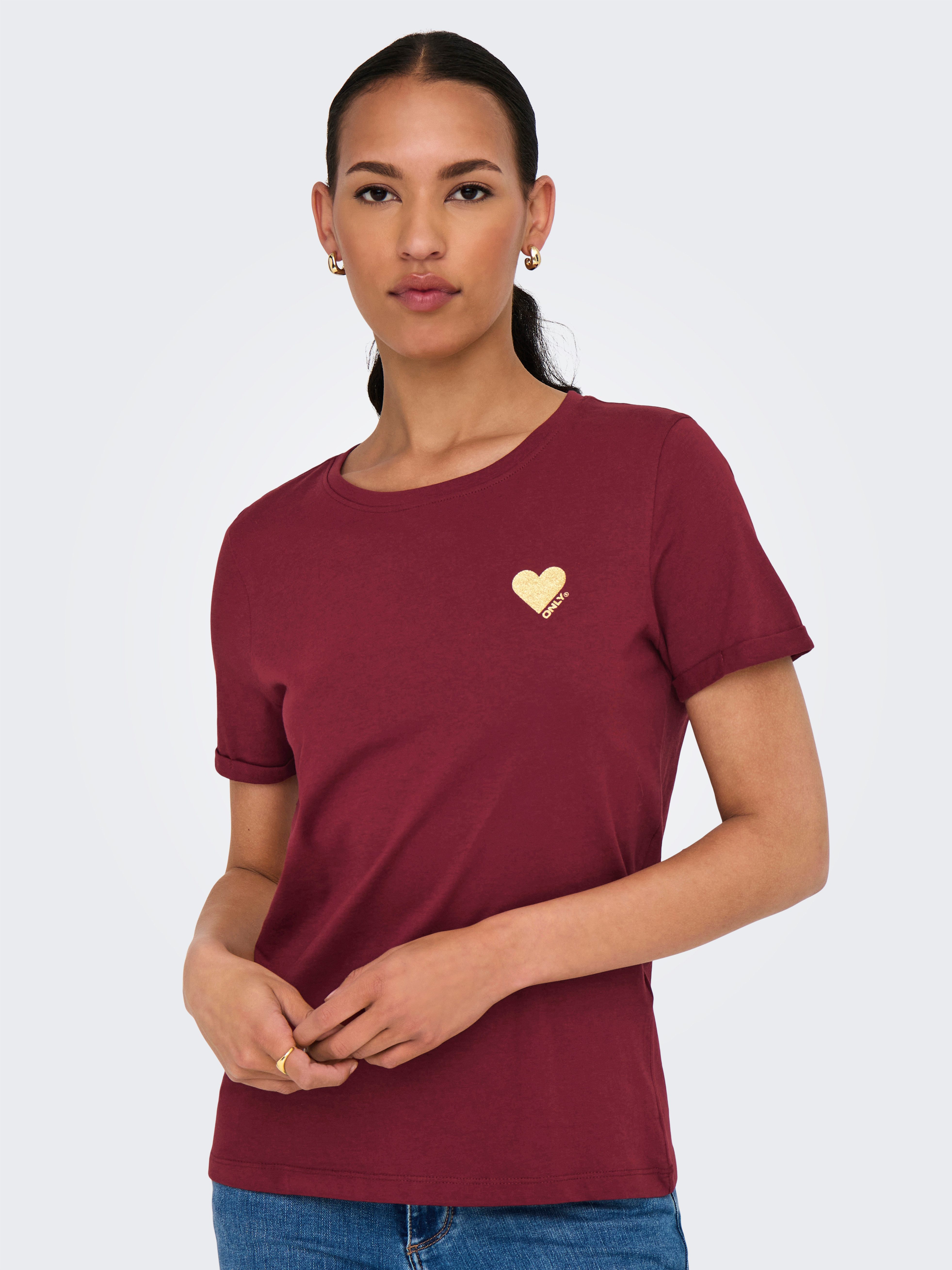 ONLY Kurzarmshirt ONLKITA S/S LOGO TOP günstig online kaufen