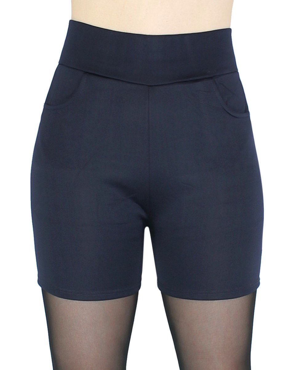 dy_mode Thermohose Damen Thermo Hot Pants Thermohose Kurze Shorts mit  Innenfutter in Unifarbe, Gefüttert