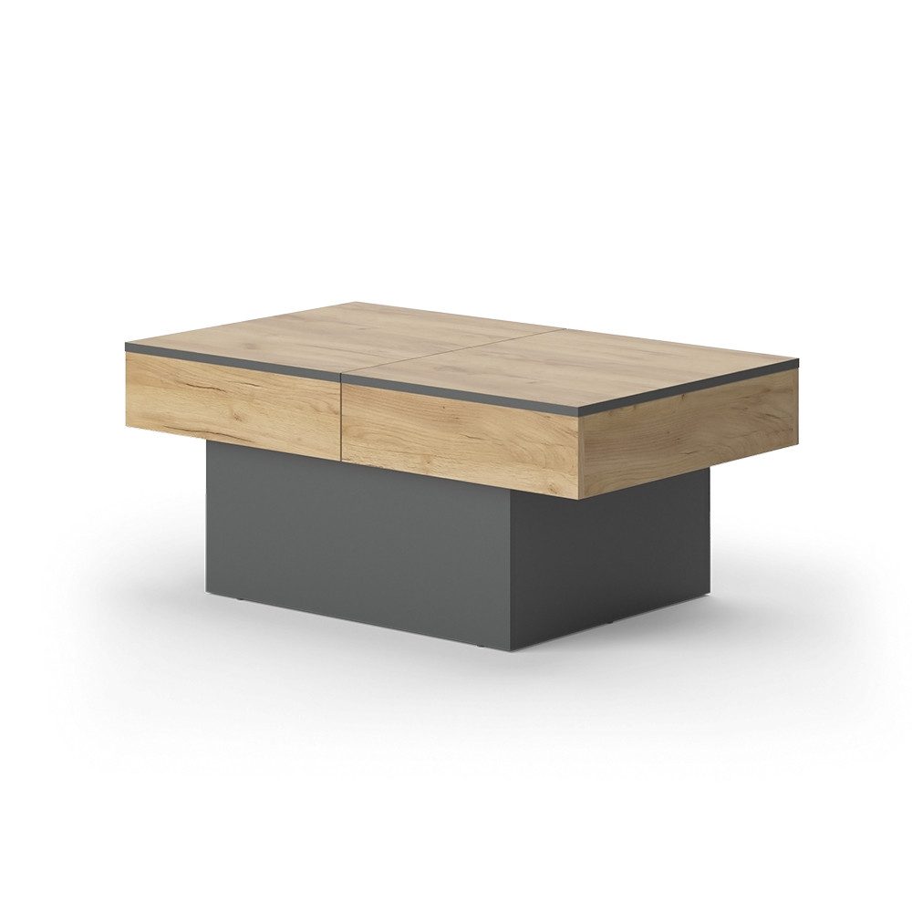 Vicco Couchtisch Boto, Anthrazit/Goldkraft Eiche, 95 günstig online kaufen
