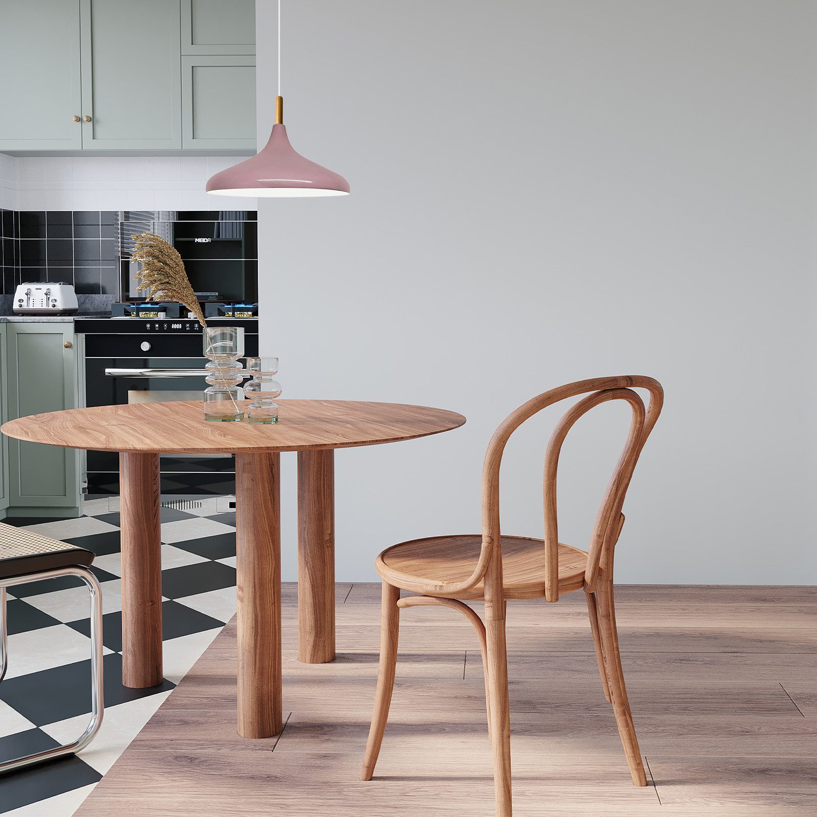 Bamyum Pendelleuchte Bamyum Pendelleuchte I Champion I Ø35 cm Holz-Metall E27 Moderne Lampe, ohne Leuchtmittel