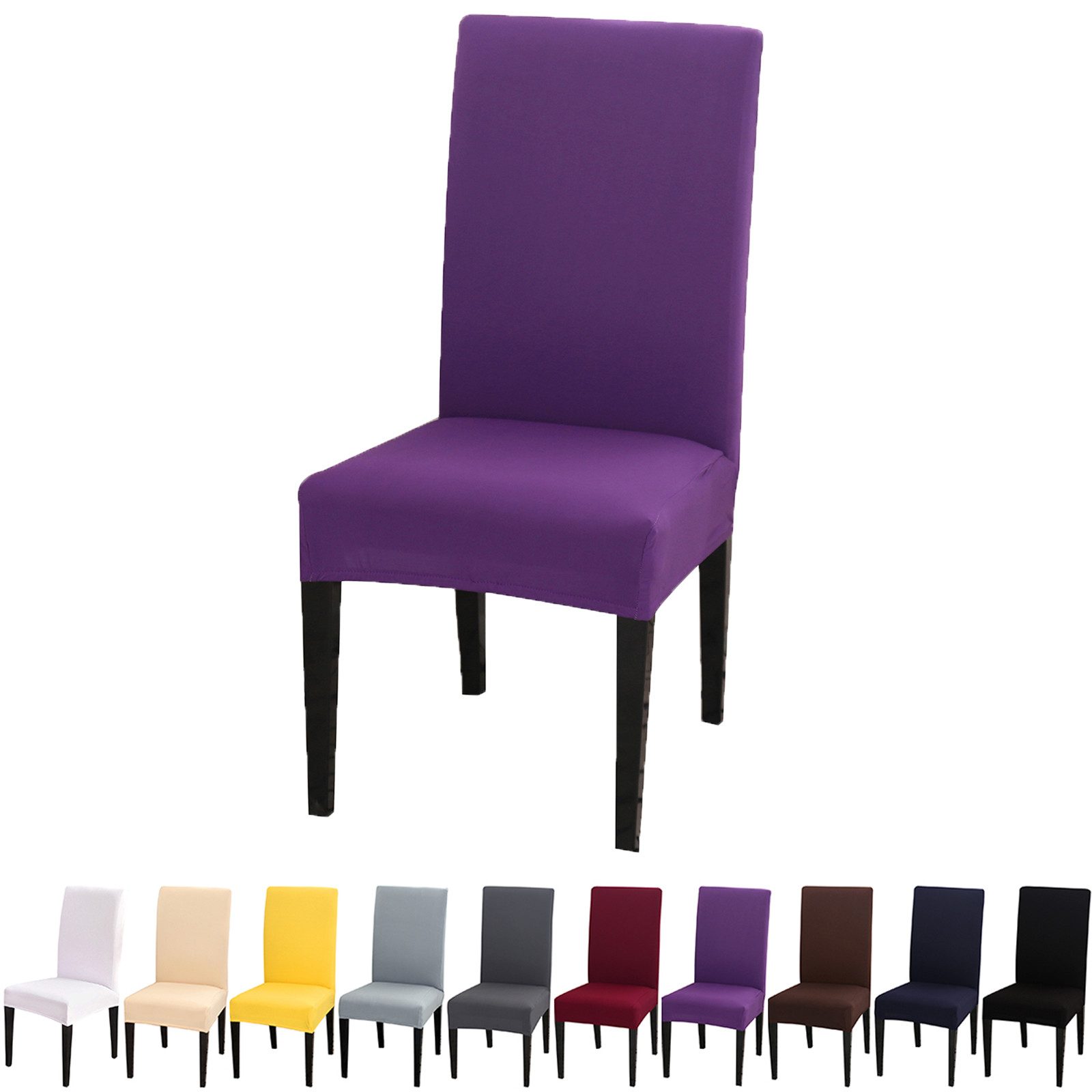 BTTO Stuhlhusse Stuhlhusse Universal Stretch Stuhlbezug Stuhlüberzug,Einfarbig, Elastische Stretch Husse