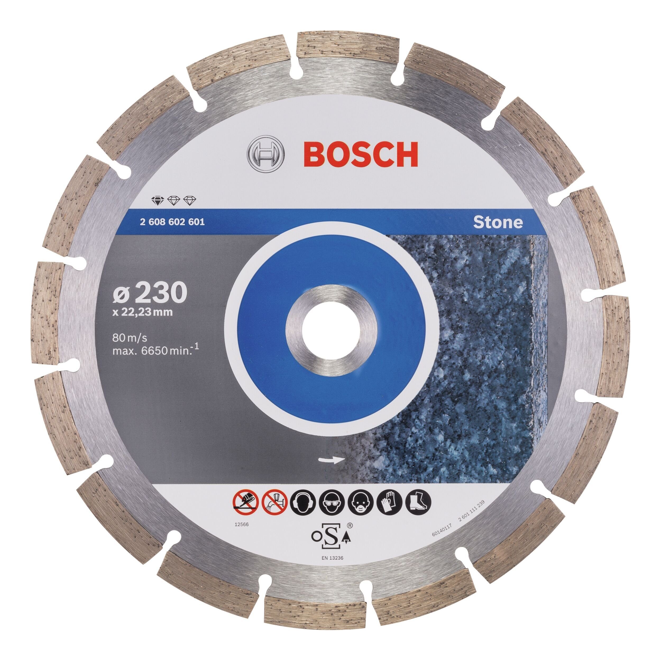 BOSCH Trennscheibe, Ø 230 mm, Standard for Stone Diamanttrennscheibe - 230 x 22,23 x 2,3 x 10 mm