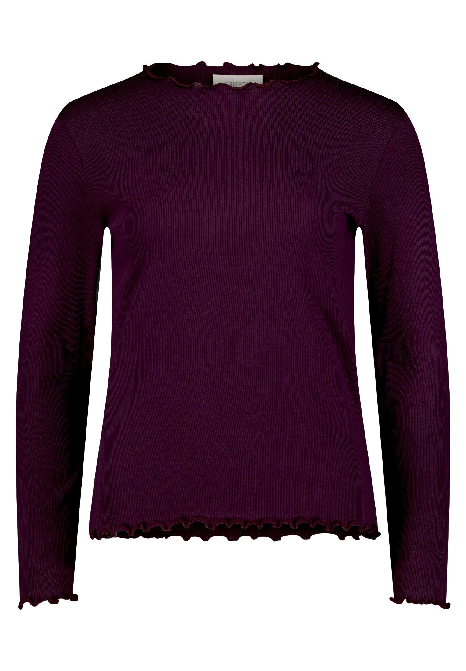 Cartoon Kurzarmshirt Damen mit Kragen (1-tlg)