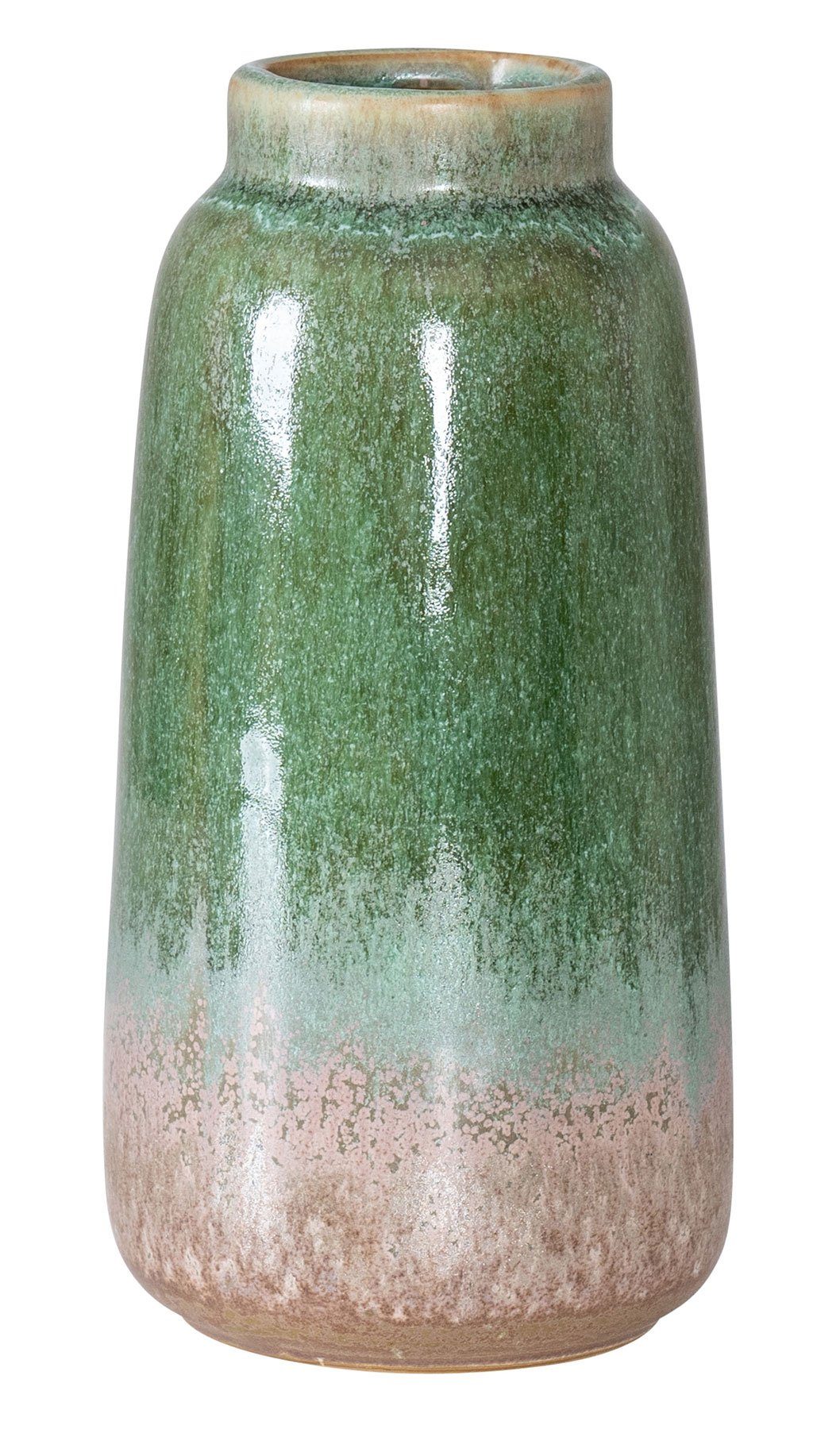 Levandeo® Dekovase, Vase Tischdeko Blumenvase Deko H17cm Porzellan Dekovase Grün Taupe