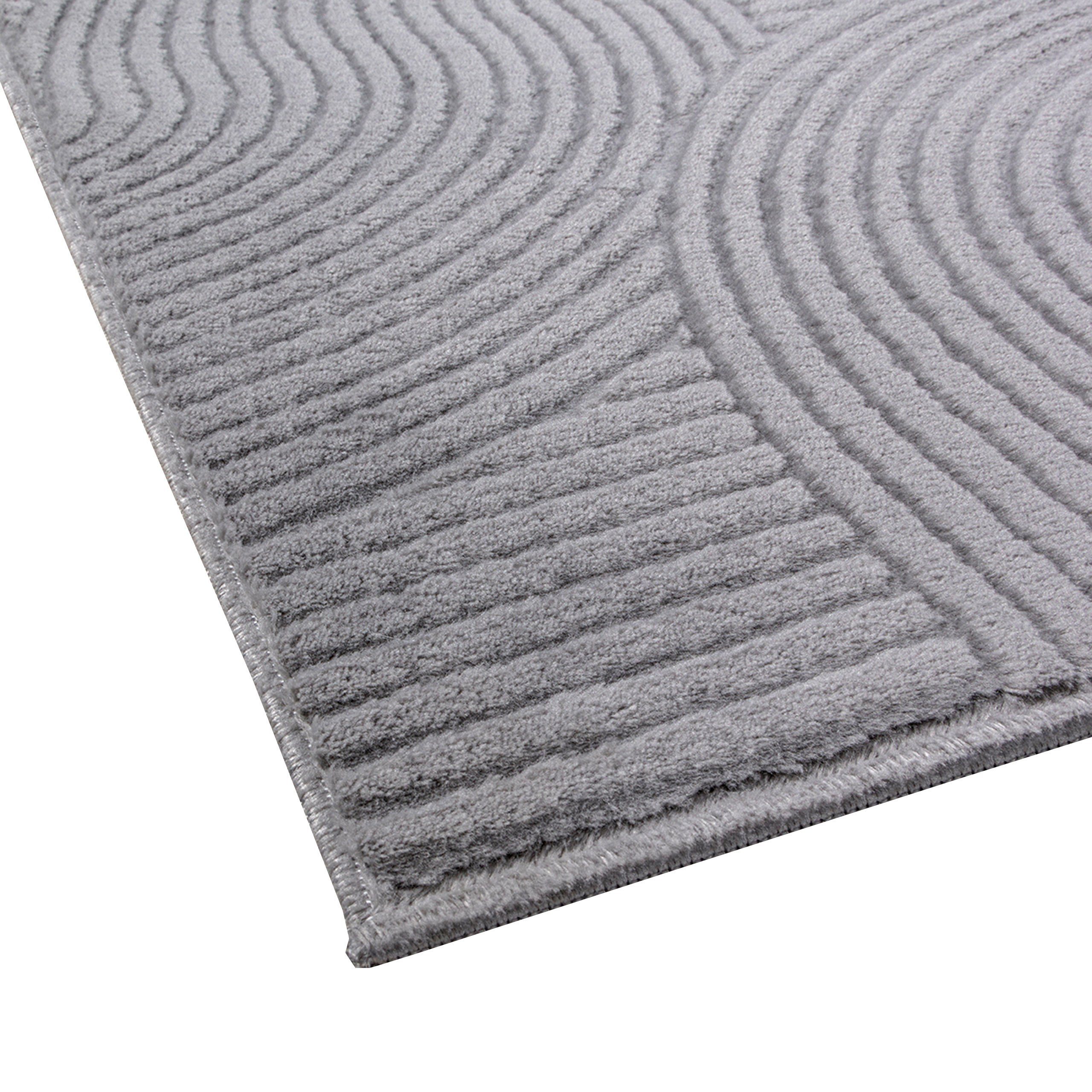 Carpetia Teppich Schöner warmer Teppich mit elegantem Linienmuster in grau, rechteckig, Höhe: 16 mm