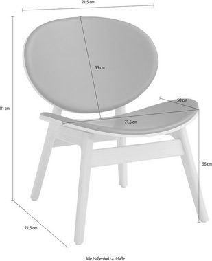 Hammel Furniture Loungesessel Findahl by Hammel One, Eiche, gepolstertes Sitz- und Rückenkissen sind mit Leder erhältlich