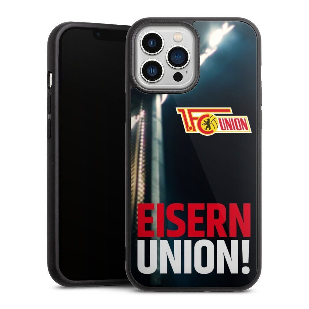 DeinDesign Handyhülle Fanartikel 1. FC Union Berlin Fußball Eisern Union Typo, Apple iPhone 13 Pro Max Gallery Case Glas Hülle