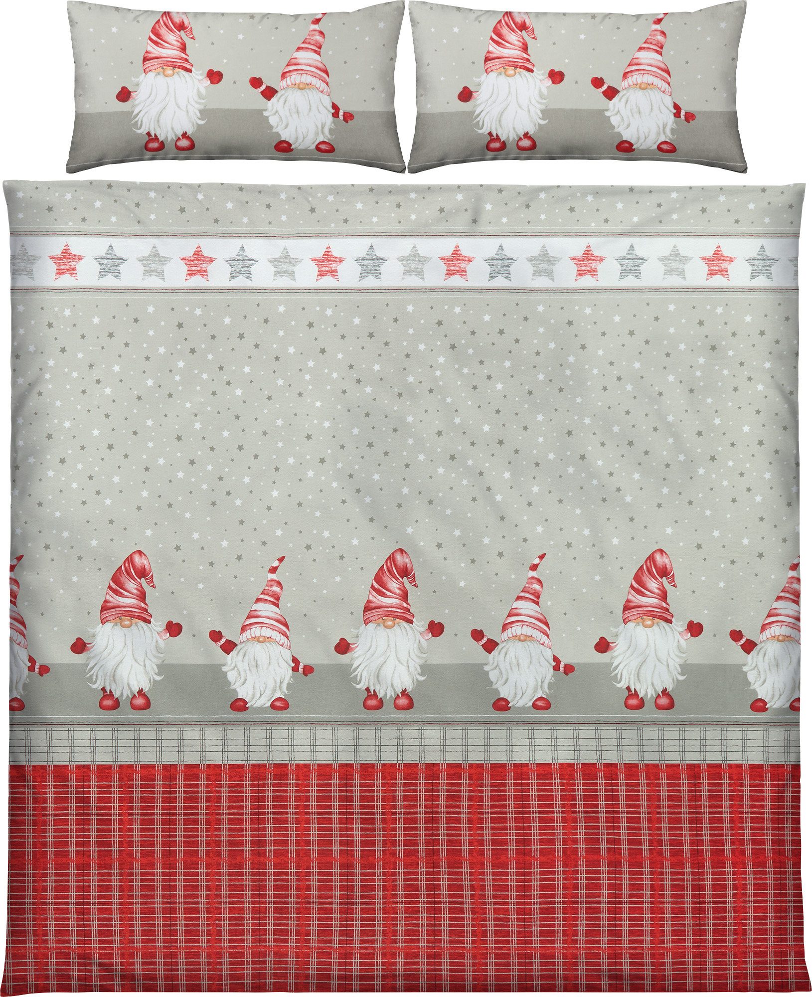 REDBEST Bettwäsche Bettwäsche, Biber, Flanell Motiv: Wichtel günstig online kaufen