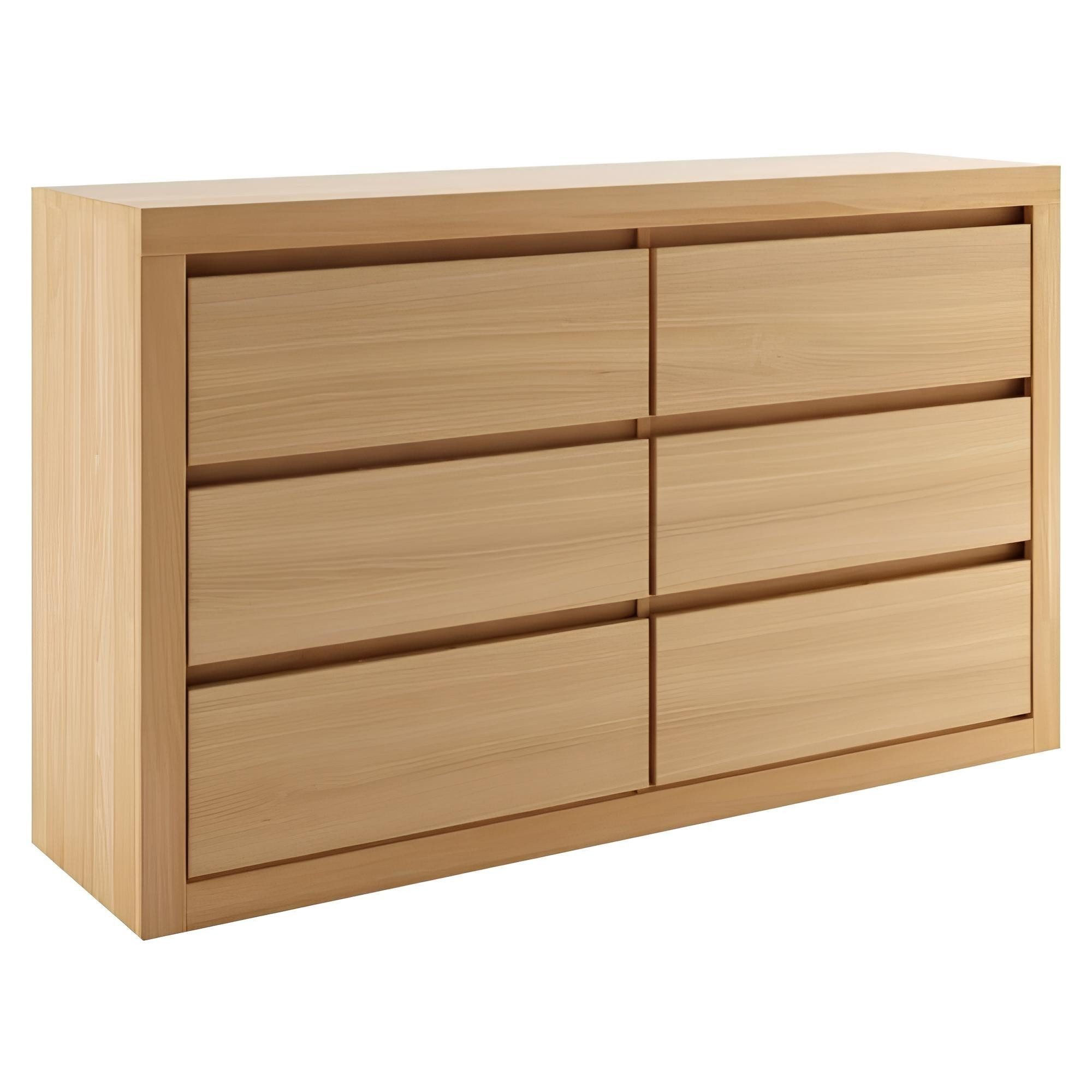 Xlmoebel Schubkastenkommode Eichenholz Sideboard mit robustem Design und viel Stauraum (Kommode, 1 St., Kommode), Hergestellt in Europa