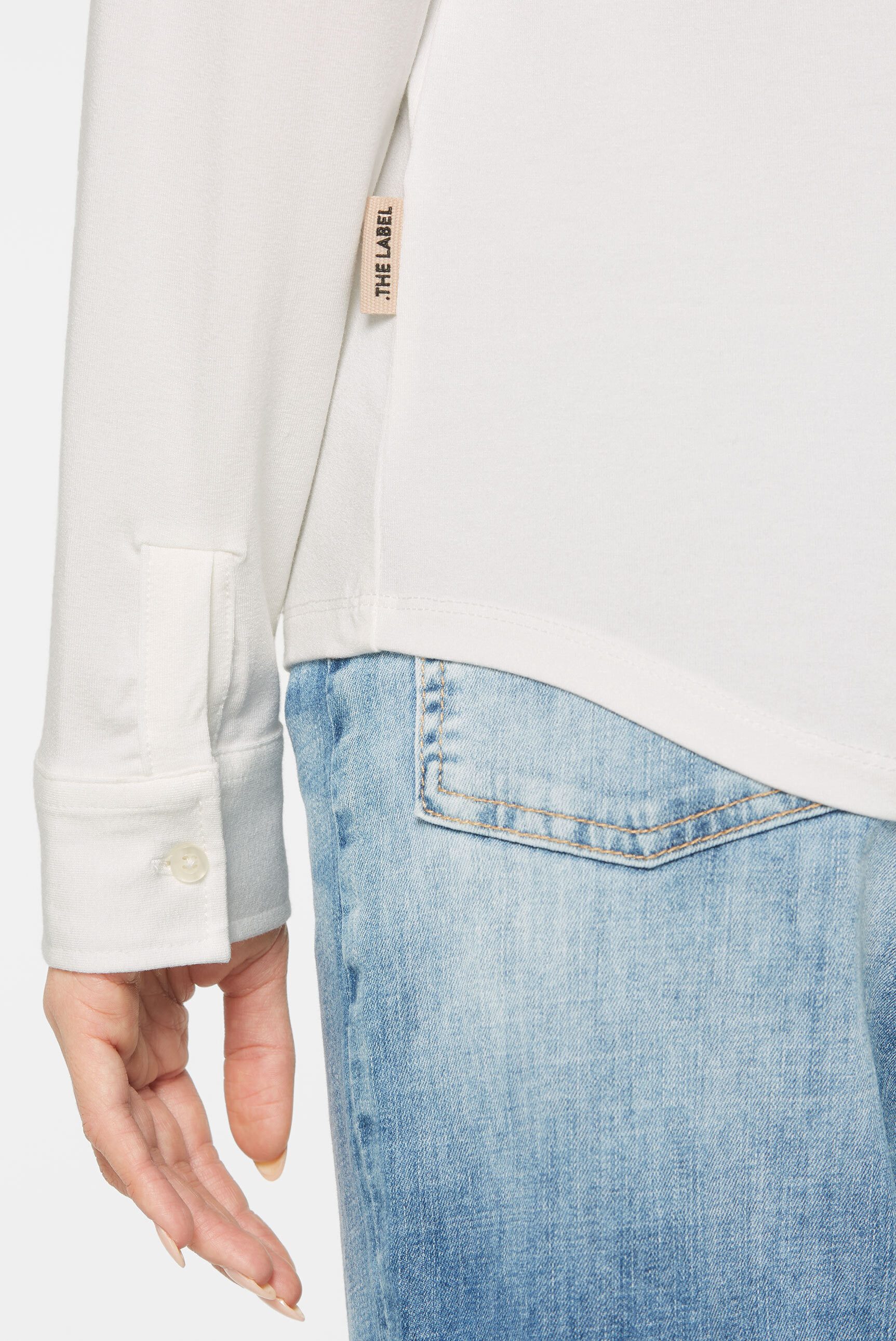 SENSES.THE LABEL Langarmbluse mit Elasthan-Anteil