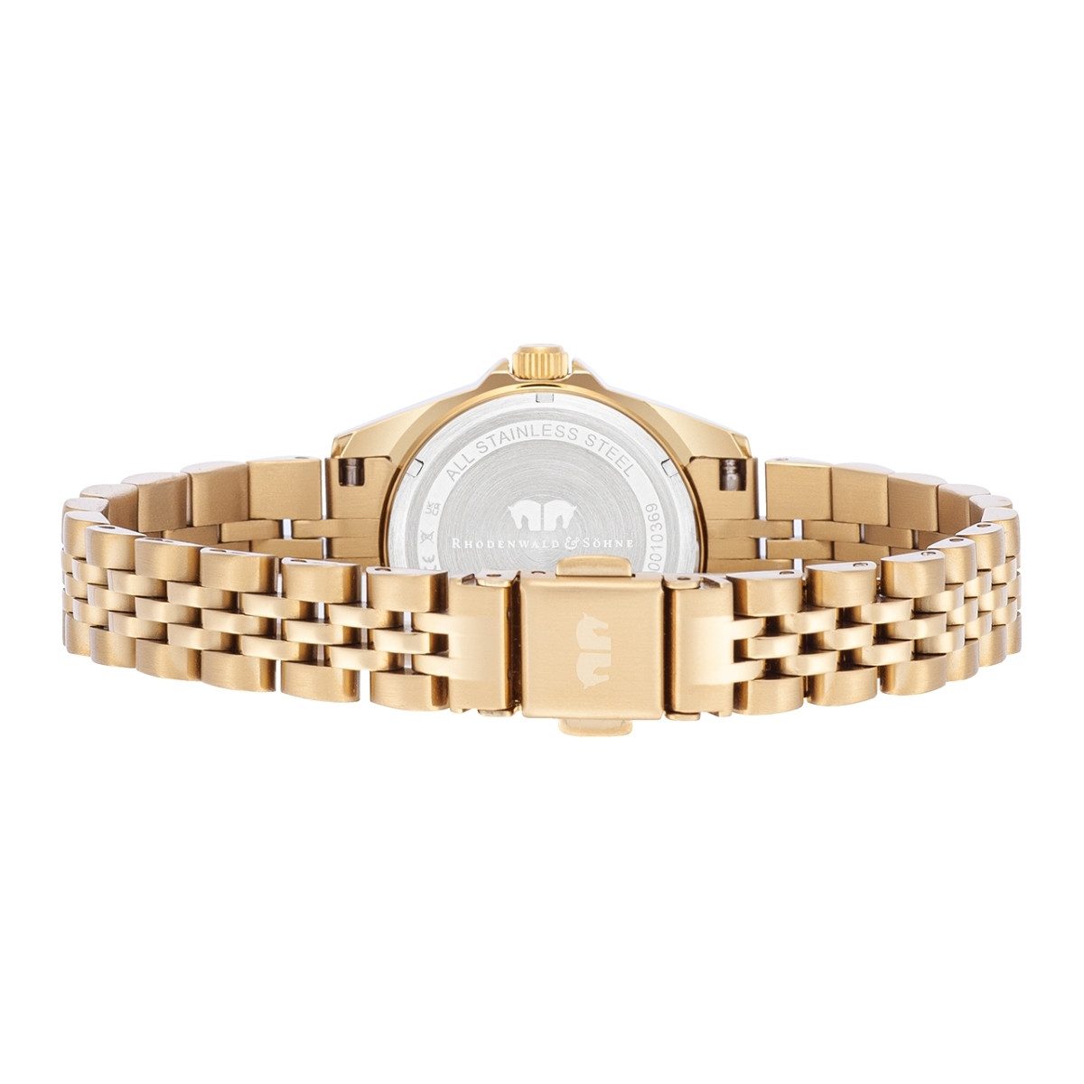 Rhodenwald & Söhne Quarzuhr Cassina gelbgold, mit Edelstahl-Armband