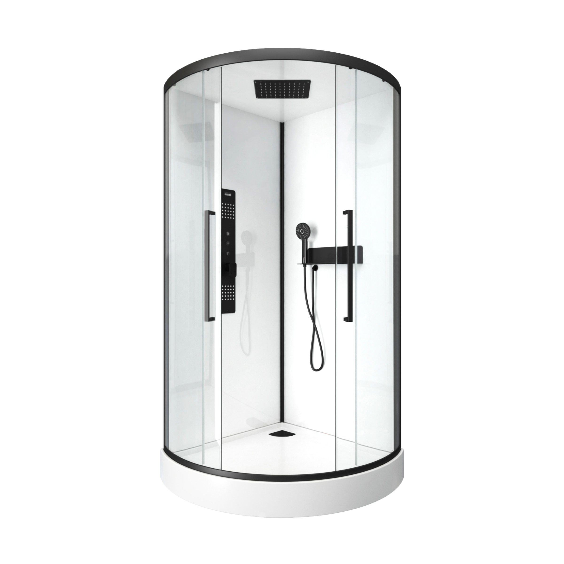 Marwell Komplettdusche White Round, BxT: 90x90 cm, Einscheibensicherheitsglas, inkl. Armaturen