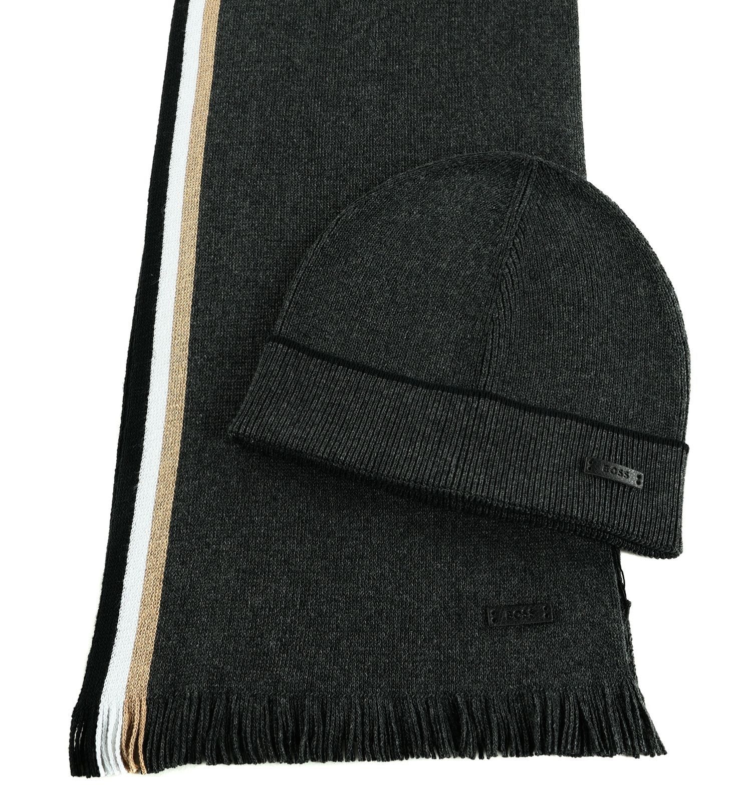 BOSS Strickmütze Henzo Set (Set, 2-St)