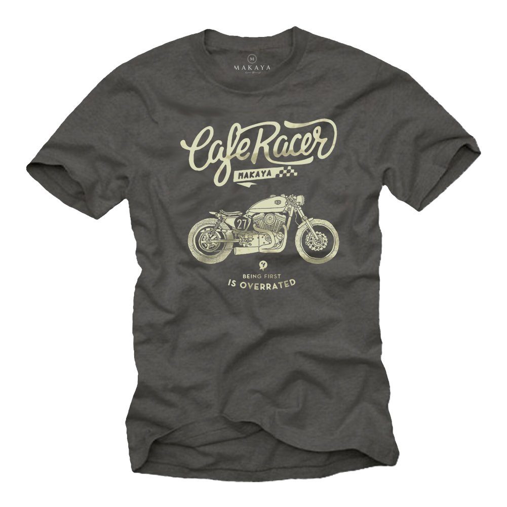 Print-Shirt Herren Vintage Biker Motiv Motorrad Bekleidung Männer Geschenke